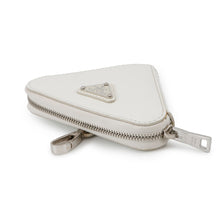将图像加载到图库查看器中,PRADA ★Triangle Coin purse White1TL433 Leather