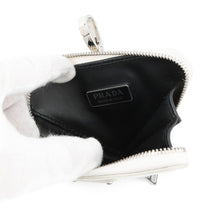 将图像加载到图库查看器中,PRADA ★Triangle Coin purse White1TL433 Leather