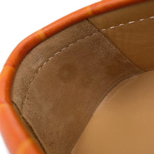 Load image into Gallery viewer, LOUIS VUITTON Hockenheim Line Driving Shoes Orange Croco embossed leather Size 6.5