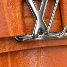 将图像加载到图库查看器中,LOUIS VUITTON ★Hockenheim line driving shoes Orange Croco embossed leather Size 6.5