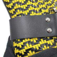 将图像加载到图库查看器中,LOUIS VUITTON ★Rhapsody Line EncreBoots Black/Yellow Leather Size 36