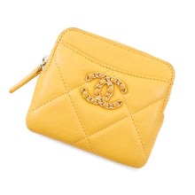 Load image into Gallery viewer, CHANEL ★CHANEL19 Coin purse YellowAP2086 Lambskin
