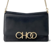 将图像加载到图库查看器中,JIMMY CHOO ★ChainShoulder Black Leather