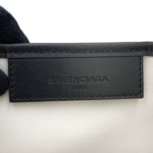 将图像加载到图库查看器中,BALENCIAGA Navy Kabas White/Black339933 Canvas Leather Size S