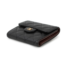 Load image into Gallery viewer, CHANEL Matelasse Classic Small Flap Wallet BlackAP0231 Caviar Leather
