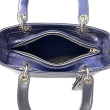 将图像加载到图库查看器中,Dior Lady Dior 2WAY Handbag MetalicPurple Leather Size Medium