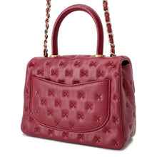 将图像加载到图库查看器中,CHANEL Coco Handle 2WAY Handbag RedA98724 Lambskin Size Small