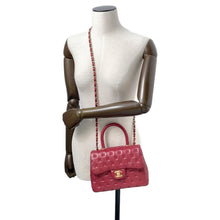 将图像加载到图库查看器中,CHANEL Coco Handle 2WAY Handbag RedA98724 Lambskin Size Small