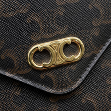 Load image into Gallery viewer, CELINE ★CELINE Chain Wallet Black/Brown10F822CZT PVC/Leather