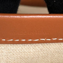 Load image into Gallery viewer, CELINE Cabas Tice Tote Bag Ivory/Brown196762 Canvas Leather Size Large