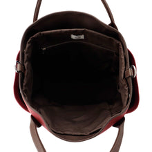 将图像加载到图库查看器中,HERMES Sucked Pansage Groom Rouge H/Chocolat Toile Chevrons Canvas