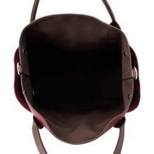 将图像加载到图库查看器中,HERMES ★Sacked Pansage Groom Rouge H/Chocolat Toile Chevrons Canvas