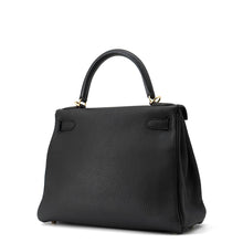 将图像加载到图库查看器中,HERMES Kelly Retourne Black Togo Leather Size 28