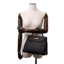 将图像加载到图库查看器中,HERMES Kelly Retourne Black Togo Leather Size 28
