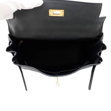 将图像加载到图库查看器中,HERMES Kelly Retourne Black Togo Leather Size 28