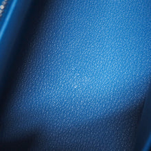 Load image into Gallery viewer, HERMES ★Kelly Sellier Tricolor Blue Zanzibar/Blue de Prusse/Black Epsom Size 25