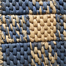 将图像加载到图库查看器中,LOEWE Loewe Font Tote Natural/Light BlueALF1B59X16 Raffia Size Small