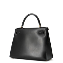 Load image into Gallery viewer, HERMES Kelly Sellier Black Box Calf Leather Size 28