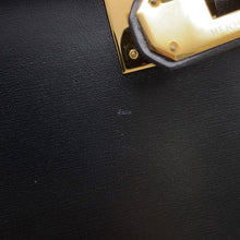Load image into Gallery viewer, HERMES Kelly Sellier Black Box Calf Leather Size 28