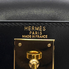 Load image into Gallery viewer, HERMES Kelly Sellier Black Box Calf Leather Size 28