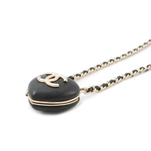 将图像加载到图库查看器中,CHANEL CC Logo Mirror Necklace BlackAB9463 Lambskin