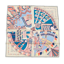 Load image into Gallery viewer, HERMES Carre "Haute Parure" Size 90 Claim/Pink/Blue Silk100%