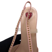 将图像加载到图库查看器中,GUCCI Bamboo Heel Pumps Pink Leather Faux Pearl Size 34 1/2