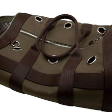 将图像加载到图库查看器中,HERMES ★Dog carrier Khaki/Feu Toile Military