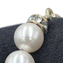 将图像加载到图库查看器中,CHANEL Heart Rhinestone Pearl Long Necklace Pink Gold Plated Rhinestone Faux Pearl