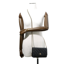 Load image into Gallery viewer, CHANEL Classic Chain Wallet BlackAP4241 Caviar Leather