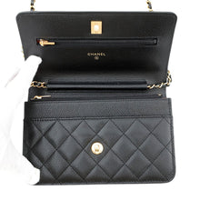 Load image into Gallery viewer, CHANEL Classic Chain Wallet BlackAP4241 Caviar Leather