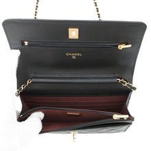 Load image into Gallery viewer, CHANEL Classic Chain Wallet BlackAP4241 Caviar Leather