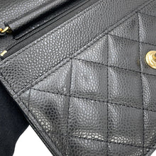 Load image into Gallery viewer, CHANEL Classic Chain Wallet BlackAP4241 Caviar Leather