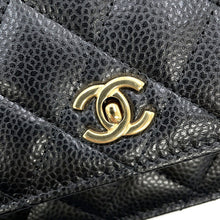 Load image into Gallery viewer, CHANEL Classic Chain Wallet BlackAP4241 Caviar Leather