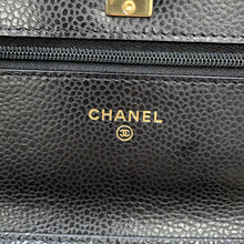 Load image into Gallery viewer, CHANEL Classic Chain Wallet BlackAP4241 Caviar Leather