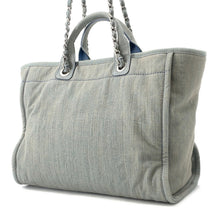 将图像加载到图库查看器中,CHANEL Deauville 2WAYTote Bag Light BlueA66941 Denim Size GM
