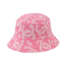 Load image into Gallery viewer, CHANEL ★CC Logo Tweed Bucket Hat Size M PinkAA9768 Nylon70% Silk18% Cotton12%