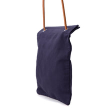 将图像加载到图库查看器中,HERMES Sac Aline Blue Indigo/Gold Toile Chevrons Barenia Leather Size MM