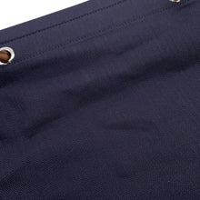 将图像加载到图库查看器中,HERMES Sac Aline Blue Indigo/Gold Toile Chevrons Barenia Leather Size MM