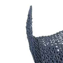 Load image into Gallery viewer, HERMES Cap Garate Serie Button Size 58 Navy Raffia100%