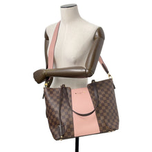 将图像加载到图库查看器中,LOUIS VUITTON Jersy Brown/PinkN44041 Damier Ebene Canvas Taurillon Leatherー