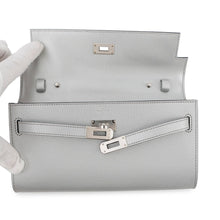 将图像加载到图库查看器中,HERMES Kelly wallet long to go Argent Chevre Shamqila