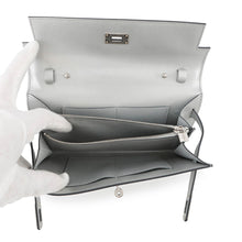 Load image into Gallery viewer, HERMES ★Kelly Wallet Long To Go Argent Chevre Shamqila