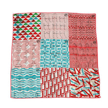 将图像加载到图库查看器中,HERMES Giant Square MANUFACTURE DE BOUCLERIES Buckle workshop Size 140 Rose/Aqua/Rouge Cashmere70% Silk30%