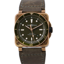 将图像加载到图库查看器中,Bell&Ross ★Diver Green Bronze Limited 999 pieces W42mm Bronze Leather Green DialBR03-92-DIV-B