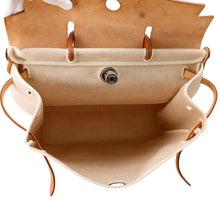 Load image into Gallery viewer, HERMES Herbag Natural Toile H Vache Hunter Leather Size MM