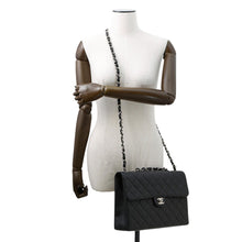 将图像加载到图库查看器中,CHANEL Jumbo Matelasse ChainShoulder Bag BlackA11869 Caviar Leather Size 30