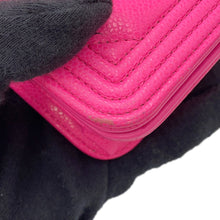 将图像加载到图库查看器中,CHANEL Boy's Chanel Chevron Chain Wallet PinkAP1117 Caviar Leather