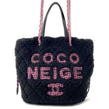 Load image into Gallery viewer, CHANEL Coco Neige Tote Bag BlackAS0981 Pile Leather