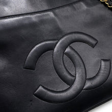 Load image into Gallery viewer, CHANEL CC Logo ChainTote Bag Black Lambskin